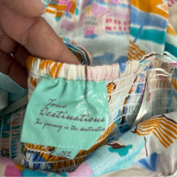 NWT Women’s Beach Print Maxi Dress in Pastel Multi - Picture 5 of 12